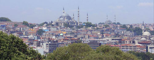 Dal palazzo Topkapi vista sulle moschee