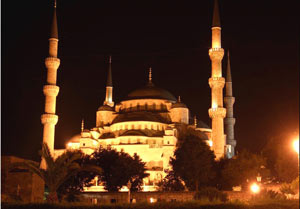 Istanbul - Moschea Blu di notte